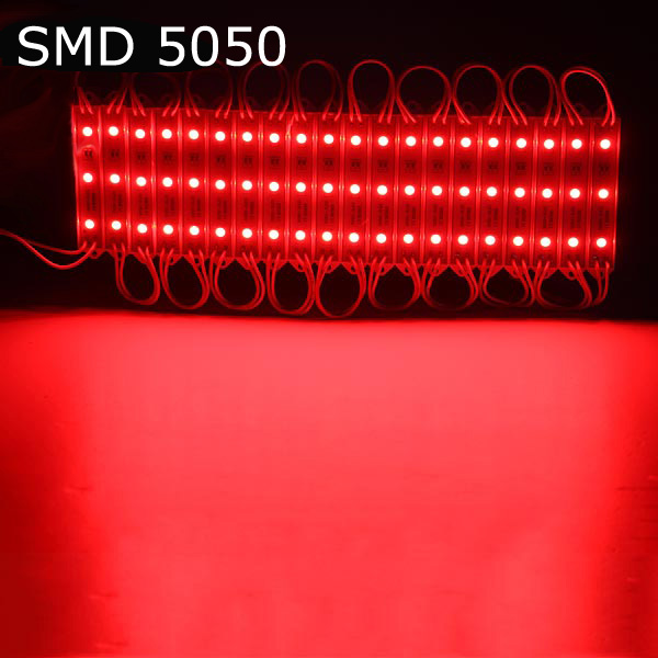 

20pcs/lot SMD 5050 3 LED Modules Red IP65 DC12V For Billboard